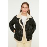 Trendyol Black Plush Detailed Collar Belt Detailed Inflatable Coat Cijene