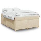 vidaXL Krevet s oprugama i madracem krem 160x200 cm od tkanine | shoptok.hr