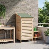 vidaXL Vrtno skladišče Naravna 59 x 56 x 113,5 cm Trdna smreka, (5000235386) | Shoptok.si