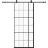  Klizna vrata s priborom crna 90 x 205 cm od ESG stakla | shoptok.hr
