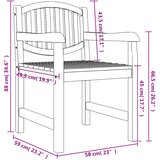  Vrtne stolice 4 kom 58 x 59 x 88 cm od masivne tikovine | shoptok.hr