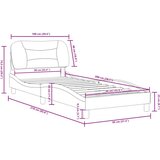  Posteljni okvir z vzglavjem rjav 90x200 cm umetno usnje, (21088941) | Shoptok.si