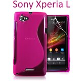  Gumijasti / gel etui S-Line za Sony Xperia L - roza Cene