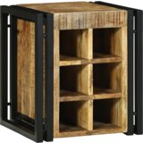 vidaXL Stalak za vino 34.5 x 35 x 39 cm Čvrsto drvo Hrapavo drvo manga | shoptok.hr