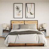  Zidni noćni ormarići s LED svjetlima 2 kom boja hrasta sonome | shoptok.hr