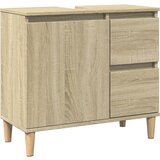  The Living Store Kopalniška omarica sonoma hrast 65x33x60 cm inženirski les - Kopalniška Omarica, (21495892) | Shoptok.si