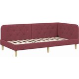  Kutni okvir kreveta Vinska crvena 90 x 190 cm tkanina | shoptok.hr