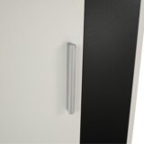 Kondela Dnevni regal, bela/črna, KEVIN | Shoptok.si