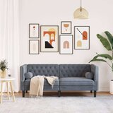 vidaXL Dvosjed Chesterfield s jastučićima tamnosivi baršunasti | shoptok.hr