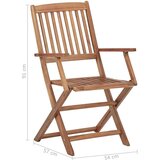  5-dijelni vrtni blagovaonski set od masivnog bagremovog drva | shoptok.hr