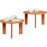  Klubska miza 2 pcs Voščeno rjava 47.5 x 47.5 x 27 cm, (5000073357) | Shoptok.si