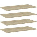 vidaXL Dodatne police za omaro 4 kosi sonoma hrast 80x40x1,5 cm Cene