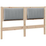  Tapecirani uzglavlje Smeđa 140 cm Čvrsto borovo drvo | shoptok.hr