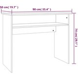  Radni stol boja dimljenog hrasta 90x50x74 cm konstruirano drvo | shoptok.hr