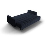 Cosmopolitan Design Temno modra raztegljiva sedežna garnitura s prostorom za shranjevanje iz tkanine bouclé 222 cm Bali – | Shoptok.si