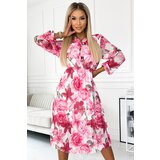 numoco basic Pleated button-down long-sleeved midi dress Numoco | Shoptok.si