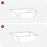 vidaXL Crni plastični set sadilica 50 x 50 x 15 cm | shoptok.hr