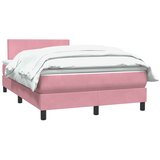  Krevet s oprugama i madracem ružičasti 120x210 cm baršunasti | shoptok.hr