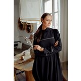 Fasardi Black sweatshirt dress with a hood | Shoptok.si