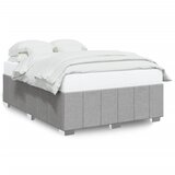 Maison Chic Posteljni okvir - Dvoposteljna postelja - Zakonska postelja brez vzmetnice svetlo siv 160x200 cm blago-J4114, (21770941) | Shoptok.si