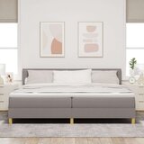 Box Vzmetnica za ležišče z vzmetnico Taupe 200x200 cm Tkanina, (22083328) | Shoptok.si