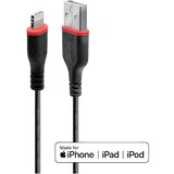 Lindy USB kabel USB 2.0 Apple Lightning vtič \, USB-A vtič 1.00 m črna 31291, (20417301) | Shoptok.si