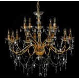 x Lestenec 2-nadstropni zlat 15 x E14 žarnice | Shoptok.si