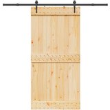 vidaXL Drsna vrata s kompletom vodil 100x210 cm trdna borovina | Shoptok.si