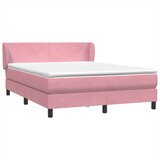  Box spring postelja z vzmetnico roza 140x210 cm žamet, (21791431) | Shoptok.si