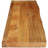 Stolna Mizna plošča z naravnim robom 140x20x3,8 cm trden mangov les, (21411662) | Shoptok.si