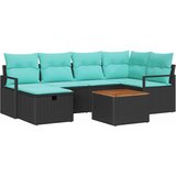  Sjedeća garnitura za vrt 7 kom. Crna poliratan 232 x 122 x 85 cm | shoptok.hr