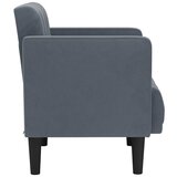 SOFA s naslonima za ruke tamno siva 53 cm baršunasta | Eponuda.com