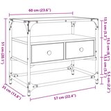 TV ormarić sa staklenom površinom boja hrasta 60x35x51 cm drvo | shoptok.hr
