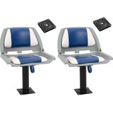 vidaXL Sedež za čoln 2 kosa s podstavkom vrtljiv 360° | Shoptok.si
