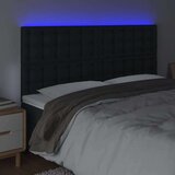  Uzglavlje crno 160x5x118/128 cm od umjetne kože | shoptok.hr