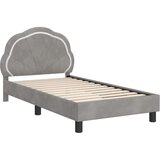  Krevet za djecu s uzglavljem Svijetlo siva 80 x 160 cm Baršun | shoptok.hr