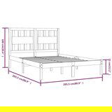  Posteljni okvir črn iz trdne borovine 200x200 cm, (20648058) | Shoptok.si