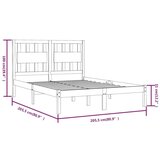  Za krevet od masivne borovine crni 200 x 200 cm | shoptok.hr