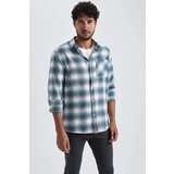 Defacto Modern Fit Plaid Long Sleeve Shirt | shoptok.hr