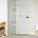  Zid za walk-in tuš Zlatno 140 x 195 cm Staklo otporno na udarce Cijene
