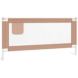 vidaXL sigurnosna ograda za dječji krevet smeđe-siva 190x25 cm tkanina | shoptok.hr