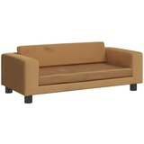  Pasja postelja s podaljškom rjava 100x50x30 cm žamet | Shoptok.si