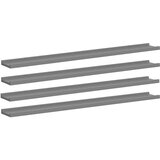  Zidne police 4 kom sive 100 x 9 x 3 cm | shoptok.hr