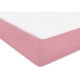  Box spring postelja z vzmetnico roza 140x220 cm žamet, (22011137) | Shoptok.si