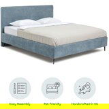 Bonami Selection Modra oblazinjena zakonska postelja z letvenim dnom 180x200 cm Noira Slim – | Shoptok.si