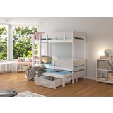 ADRK Troposteljna otroka postelja ETAPO 103 cm - BELA-SIVA | Shoptok.si