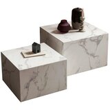 Livetastic Set Klubskih Mizic Marble, Bela, 2-Delni Cene