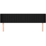  Uzglavlje s ušima crno 203x16x78/88 cm od tkanine | shoptok.hr