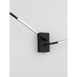 Nova Luce Crna metalna LED zidna lampa sa savitljivom konstrukcijom Raccio – | shoptok.hr