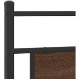  Posteljno vzglavje rjavi hrast 200 cm inženirski les in jeklo, (21829395) | Shoptok.si
